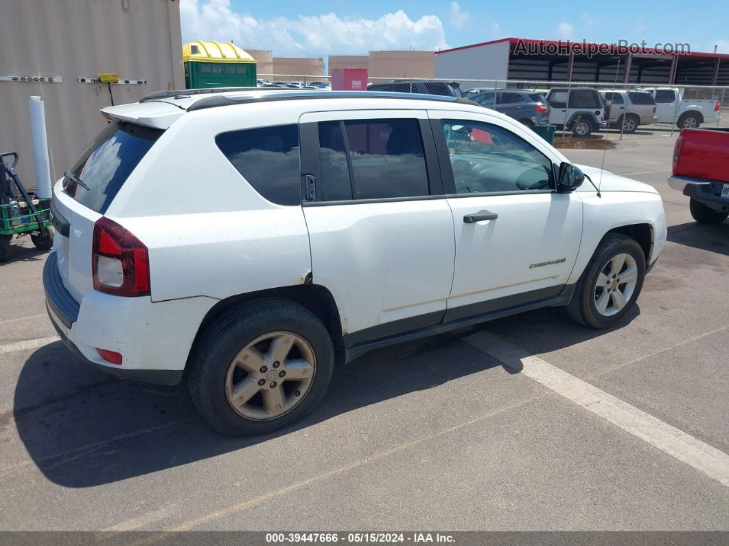 2014 Jeep Compass Sport White vin: 1C4NJDBB7ED541474