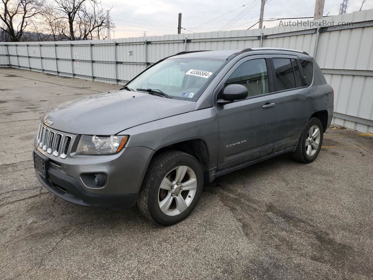 2014 Jeep Compass Sport Gray vin: 1C4NJDBB7ED569503