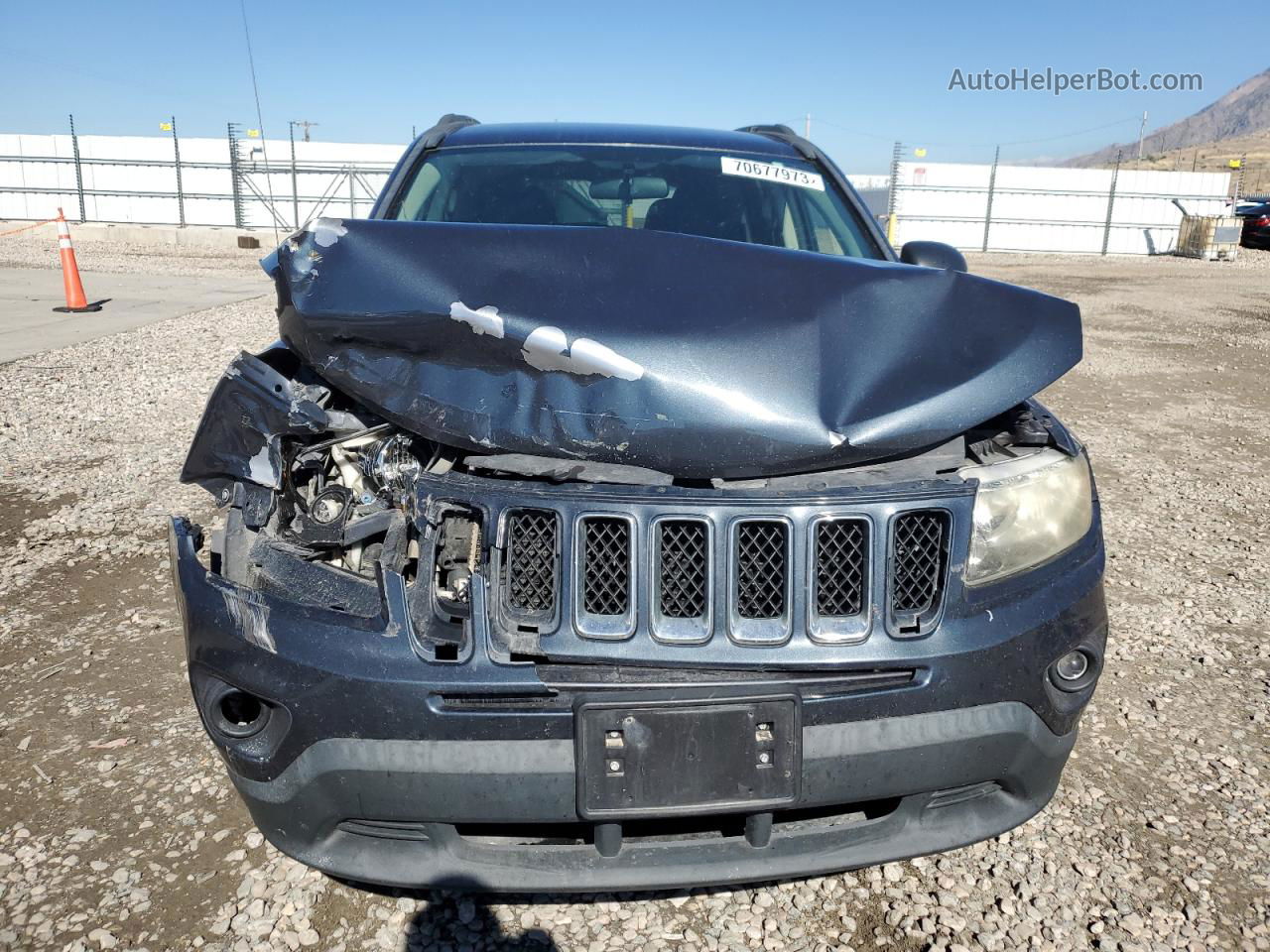 2014 Jeep Compass Sport Gray vin: 1C4NJDBB7ED592246