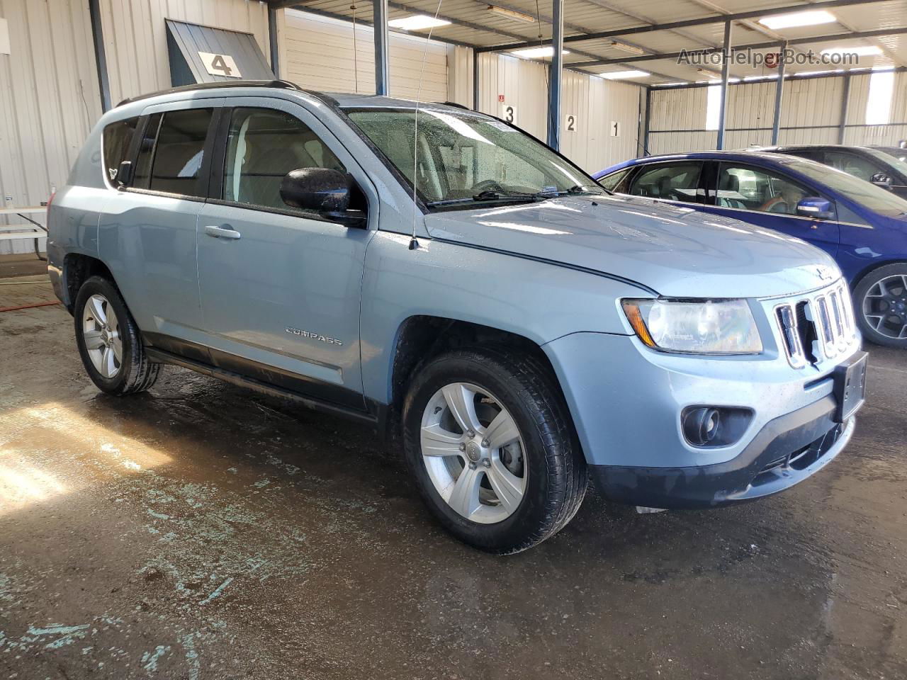 2014 Jeep Compass Sport Blue vin: 1C4NJDBB7ED593235