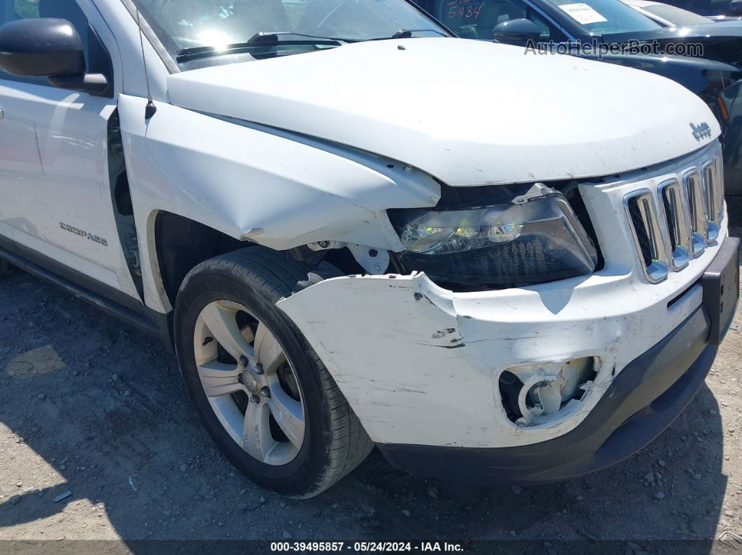 2014 Jeep Compass Sport White vin: 1C4NJDBB7ED828734