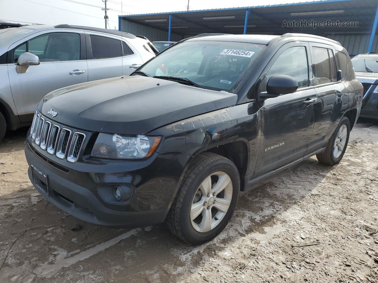 2016 Jeep Compass Sport Черный vin: 1C4NJDBB7GD741547