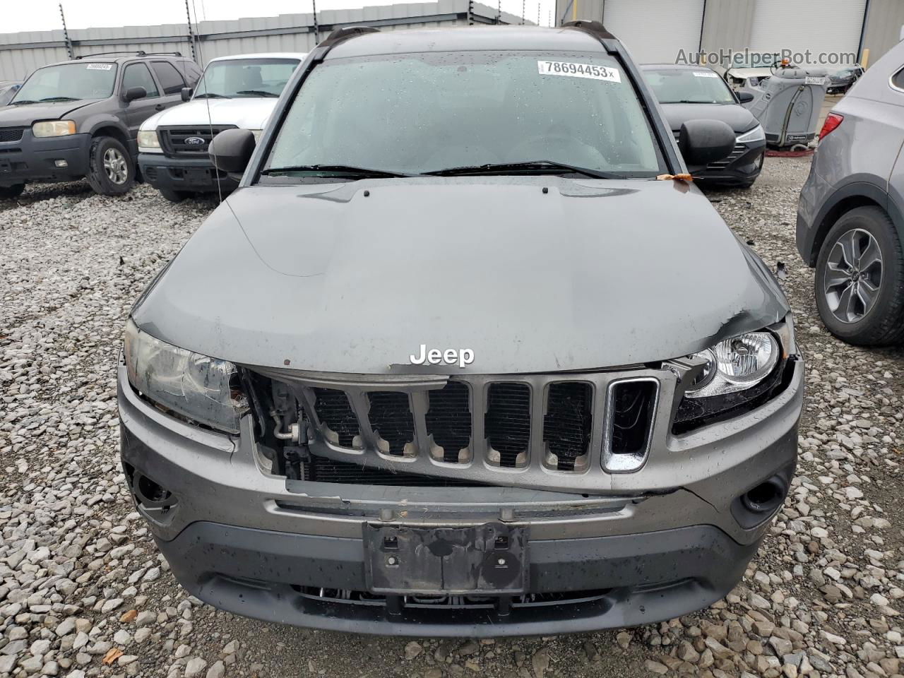 2014 Jeep Compass Sport Gray vin: 1C4NJDBB8ED572457