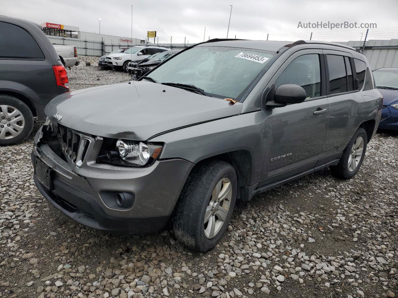 2014 Jeep Compass Sport Gray vin: 1C4NJDBB8ED572457