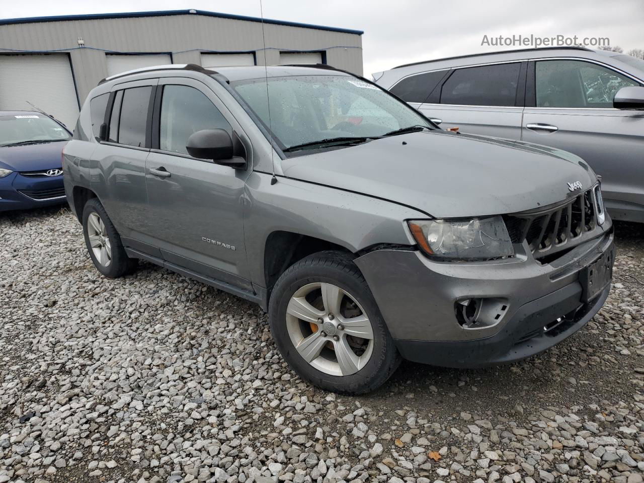 2014 Jeep Compass Sport Gray vin: 1C4NJDBB8ED572457