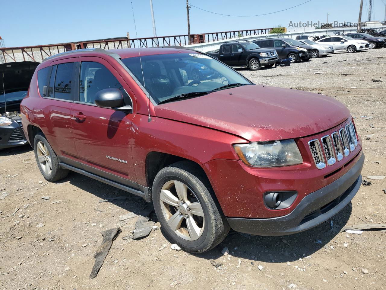 2014 Jeep Compass Sport Red vin: 1C4NJDBB8ED598329