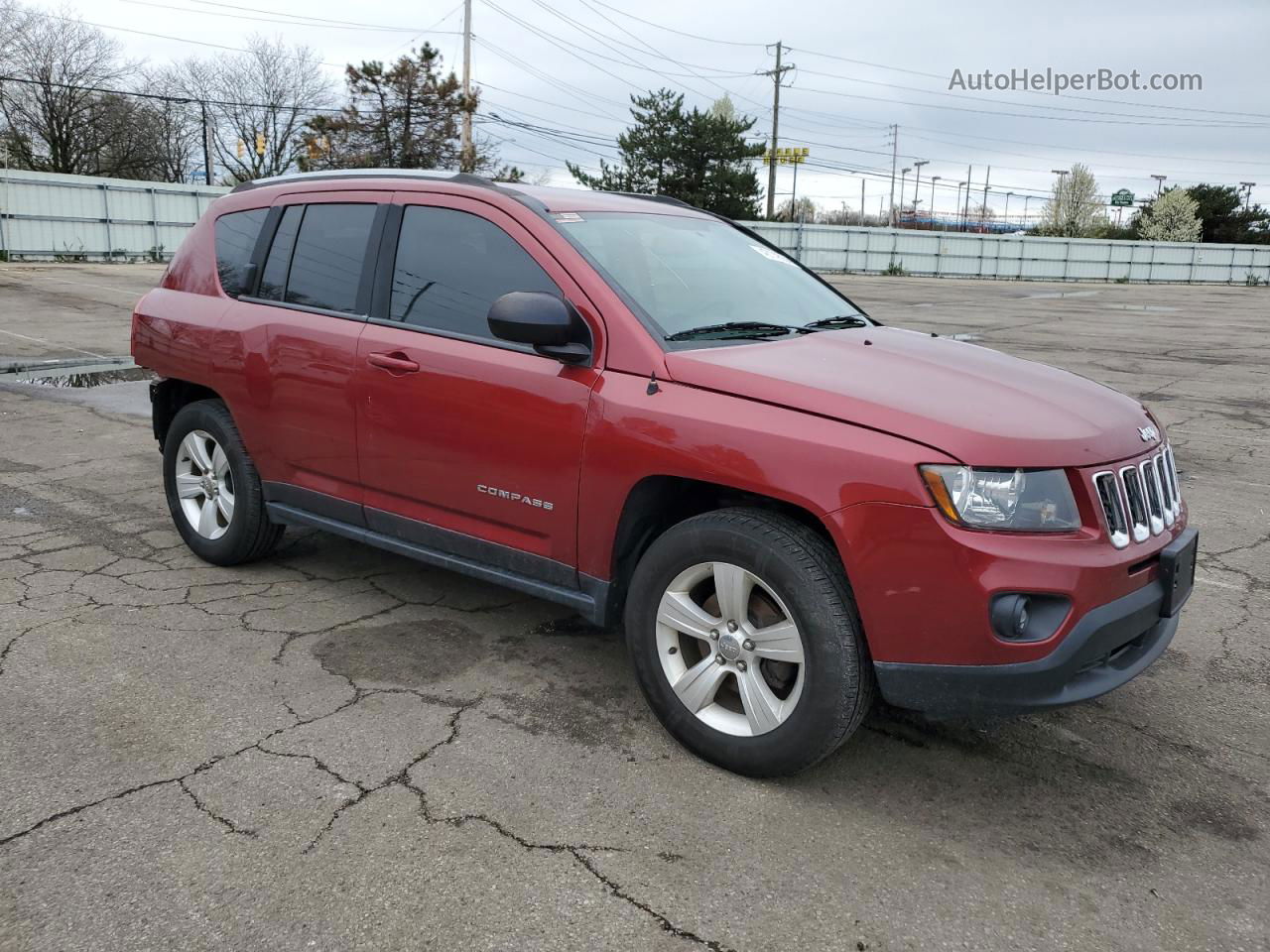 2016 Jeep Compass Sport Red vin: 1C4NJDBB8GD663067