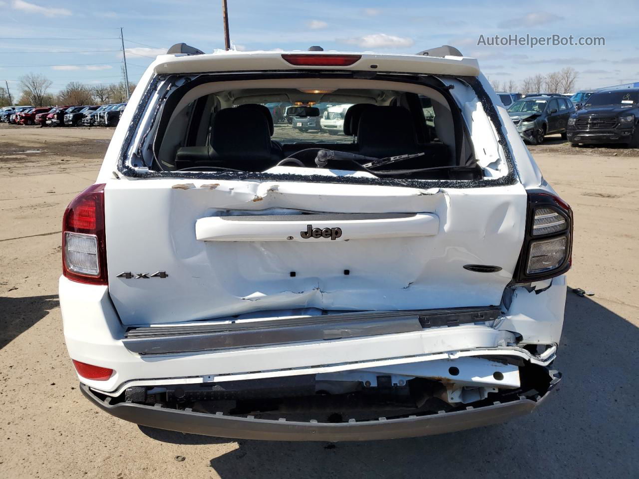 2016 Jeep Compass Sport White vin: 1C4NJDBB8GD672447