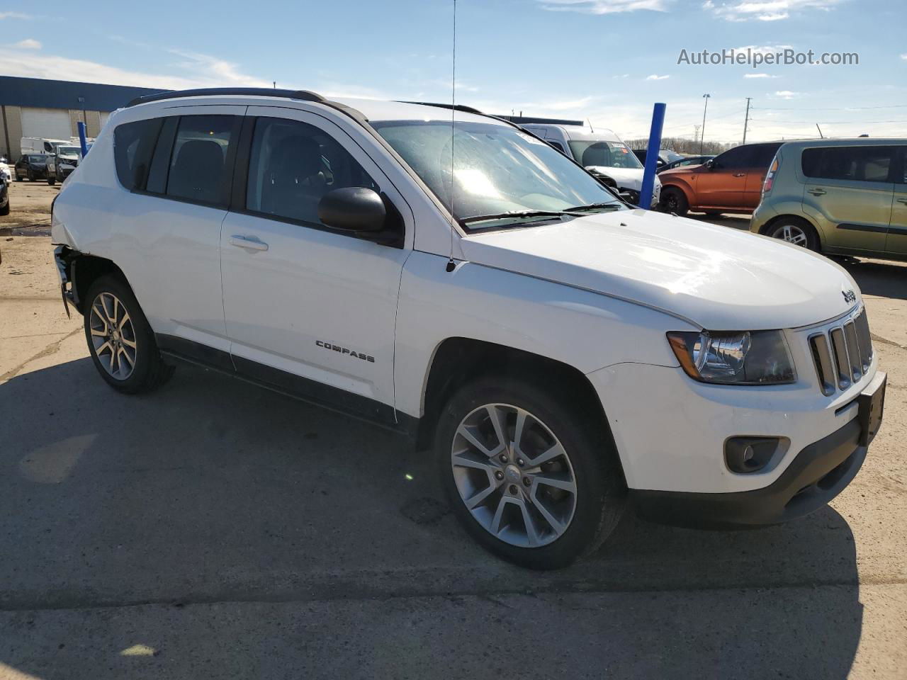 2016 Jeep Compass Sport White vin: 1C4NJDBB8GD672447