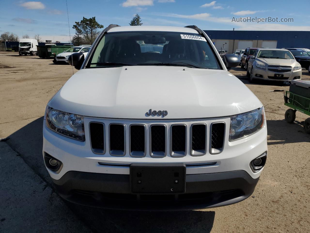 2016 Jeep Compass Sport White vin: 1C4NJDBB8GD672447