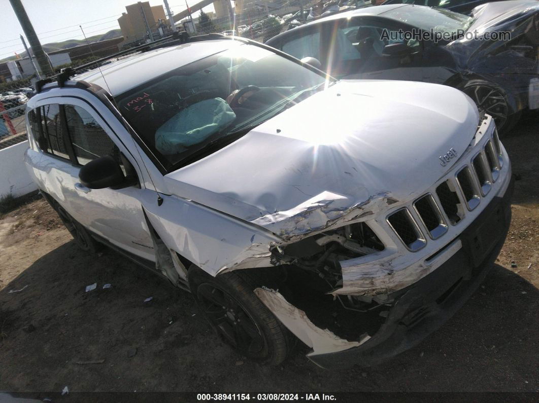 2016 Jeep Compass Sport White vin: 1C4NJDBB8GD757305