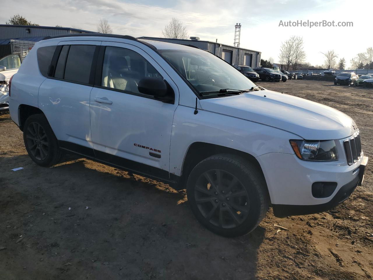 2016 Jeep Compass Sport White vin: 1C4NJDBB8GD809936