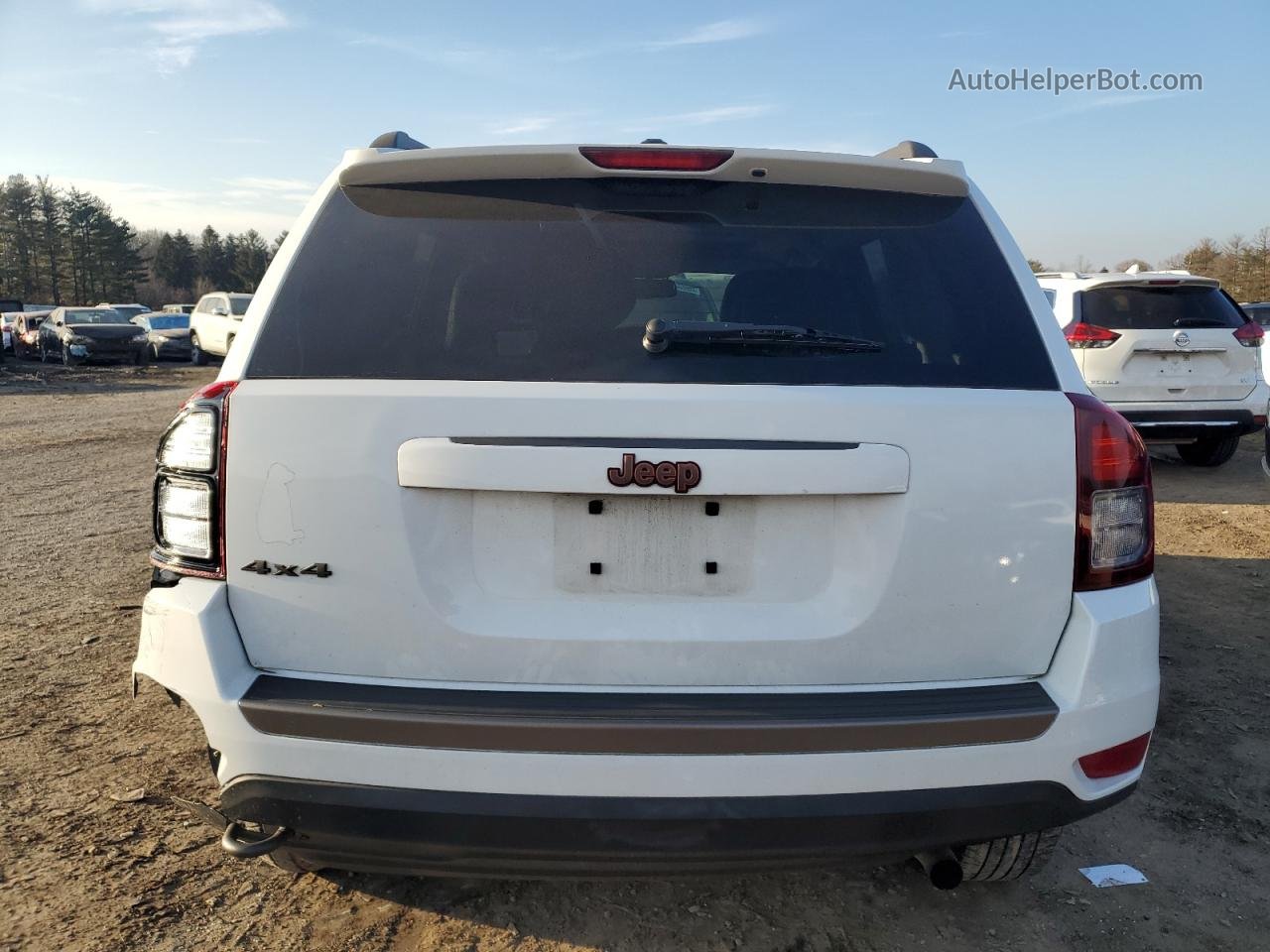 2016 Jeep Compass Sport White vin: 1C4NJDBB8GD809936