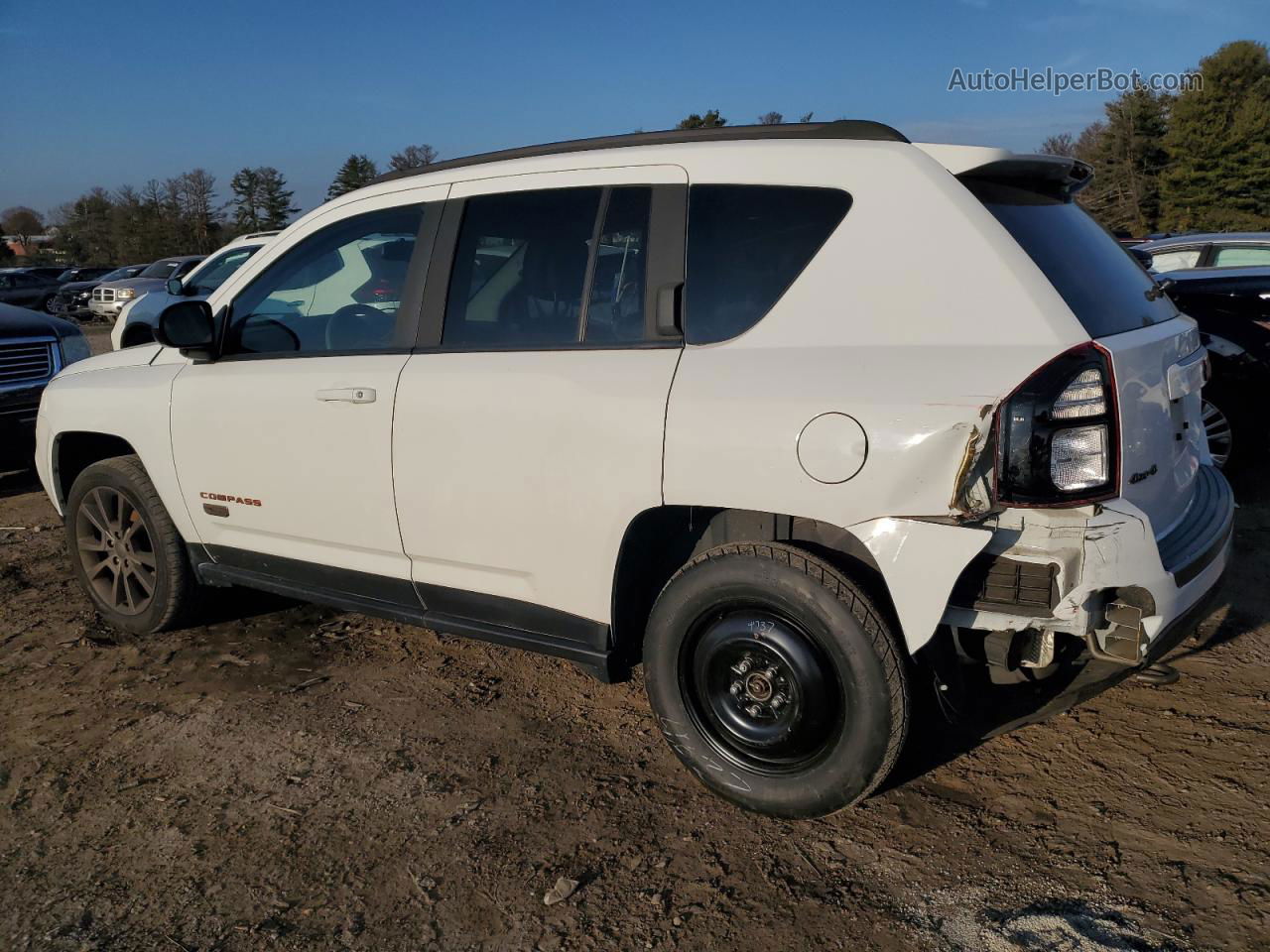 2016 Jeep Compass Sport White vin: 1C4NJDBB8GD809936