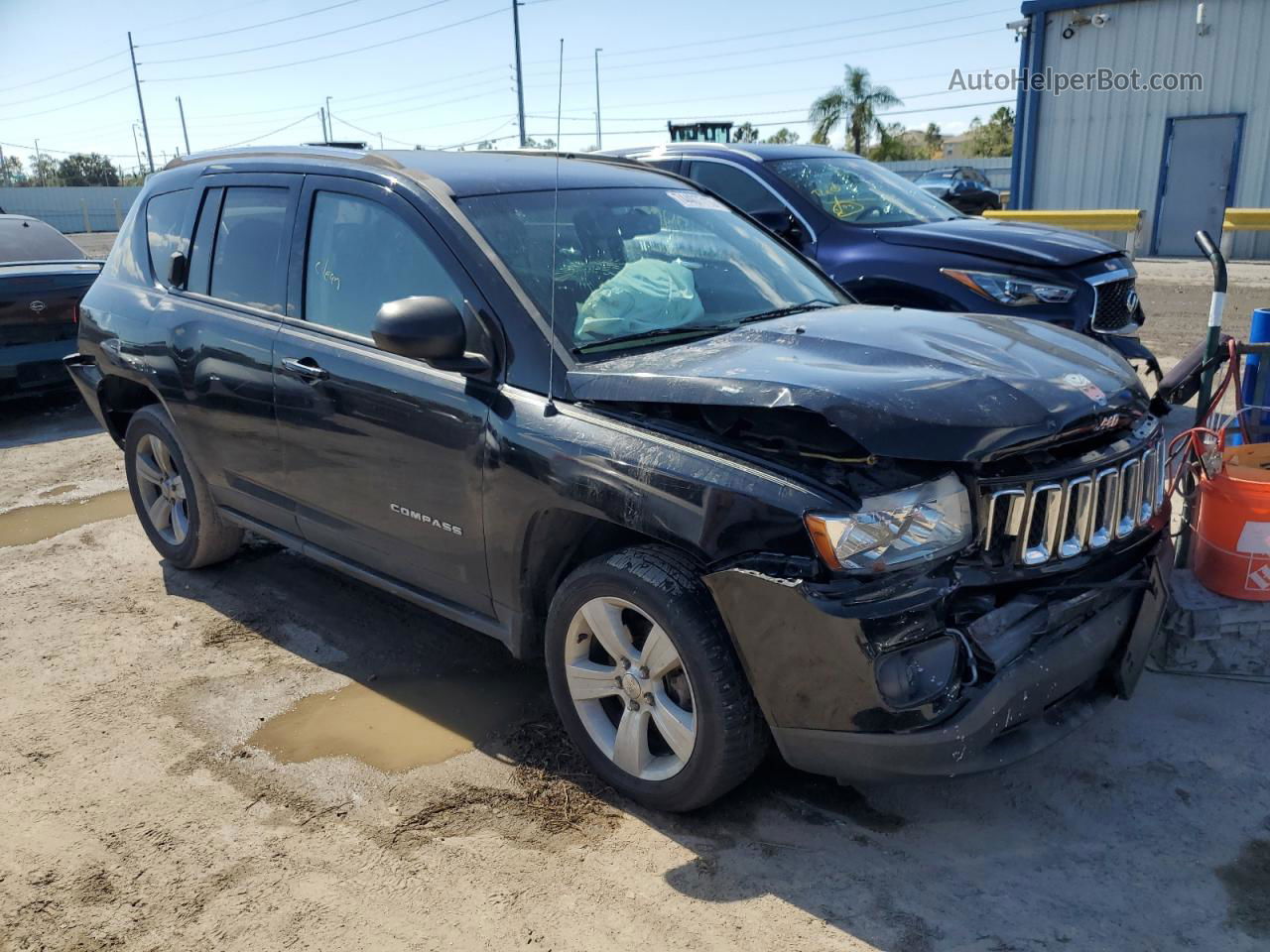 2013 Jeep Compass Sport Black vin: 1C4NJDBB9DD180764