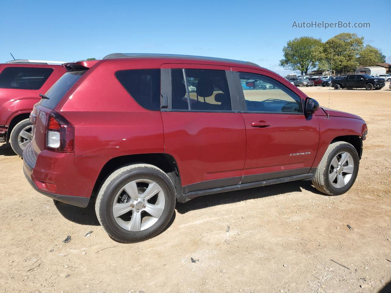 2014 Jeep Compass Sport Maroon vin: 1C4NJDBB9ED800370