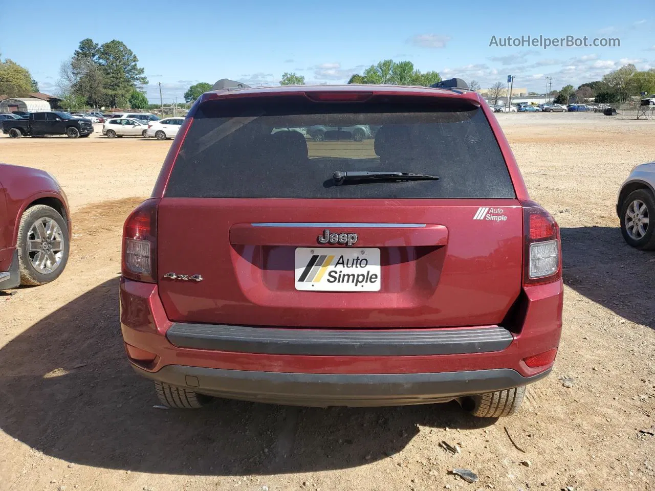 2014 Jeep Compass Sport Maroon vin: 1C4NJDBB9ED800370