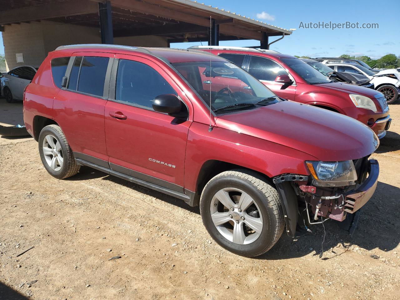 2014 Jeep Compass Sport Maroon vin: 1C4NJDBB9ED800370