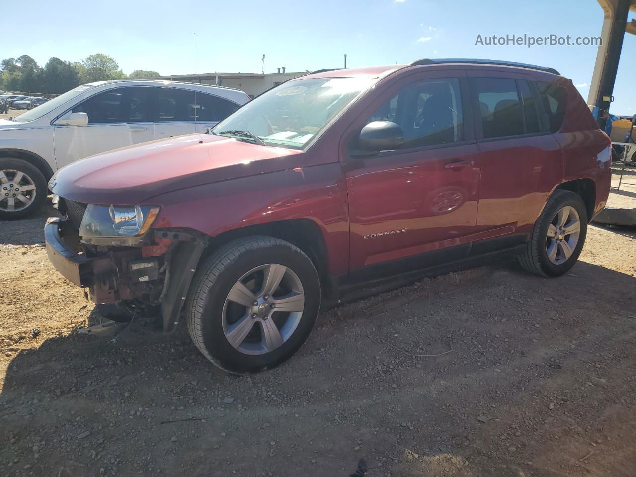 2014 Jeep Compass Sport Maroon vin: 1C4NJDBB9ED800370