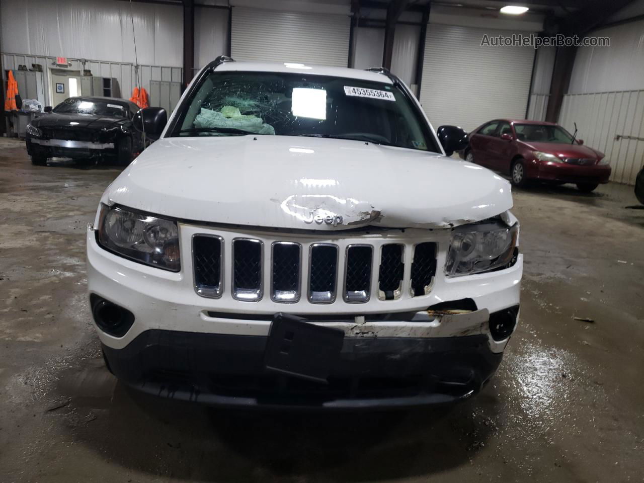 2016 Jeep Compass Sport White vin: 1C4NJDBB9GD635942