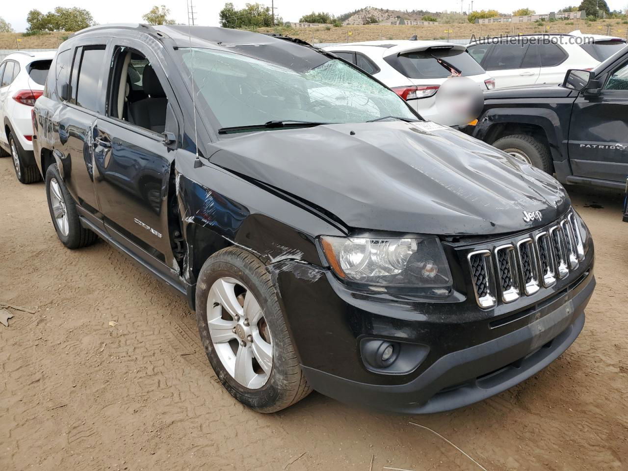 2016 Jeep Compass Sport Черный vin: 1C4NJDBB9GD663403