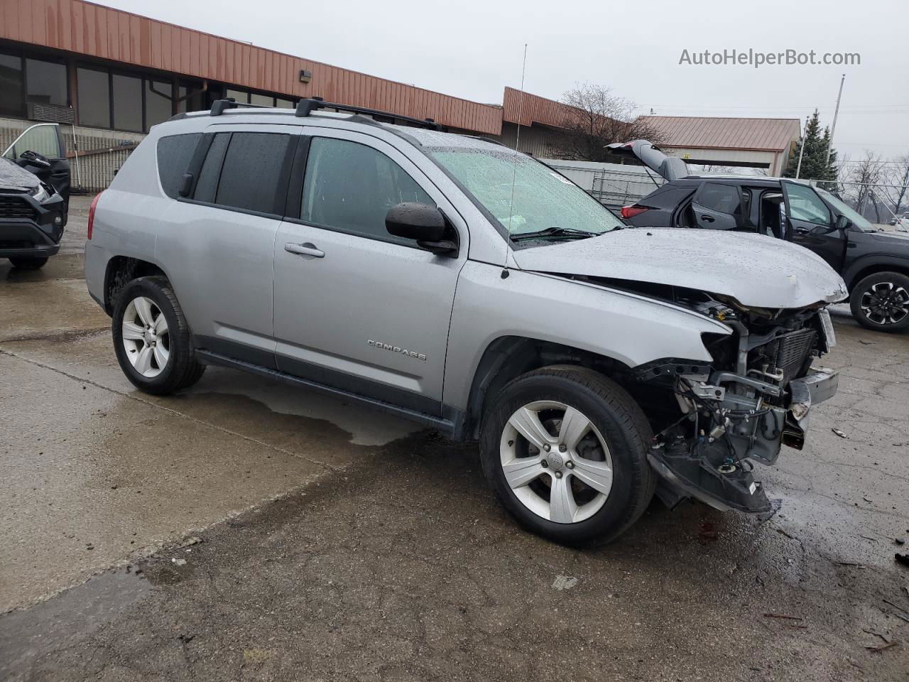 2016 Jeep Compass Sport Silver vin: 1C4NJDBB9GD756339