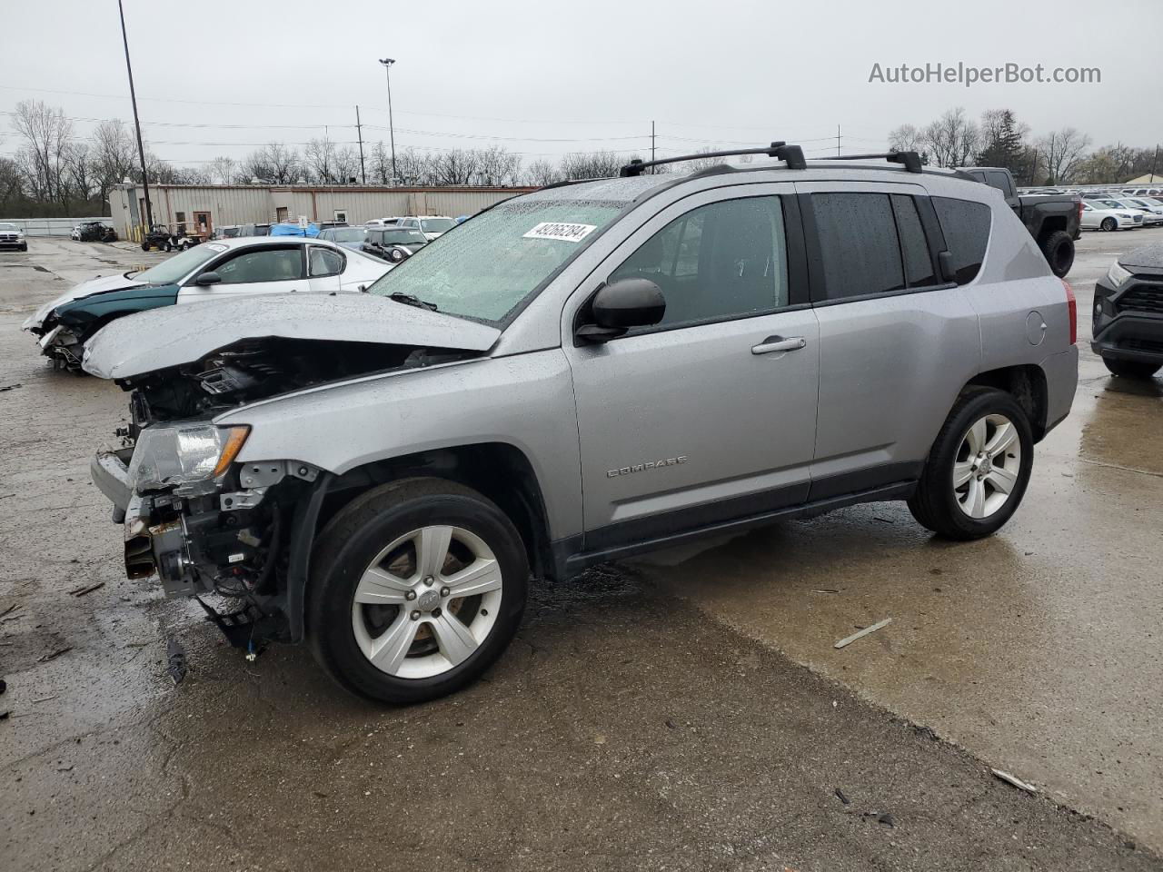 2016 Jeep Compass Sport Silver vin: 1C4NJDBB9GD756339