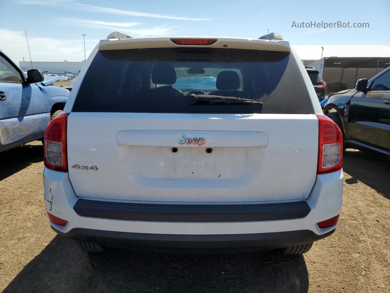 2013 Jeep Compass Sport White vin: 1C4NJDBBXDD113736