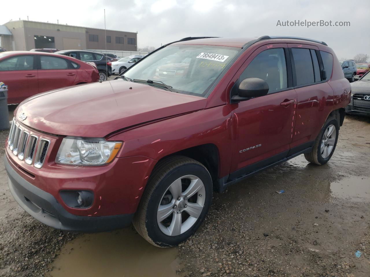 2013 Jeep Compass Sport Red vin: 1C4NJDBBXDD129404