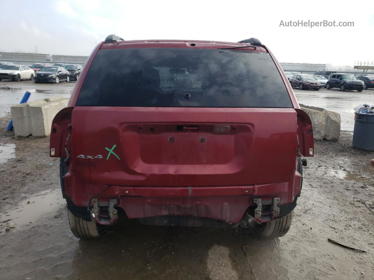 2013 Jeep Compass Sport Red vin: 1C4NJDBBXDD129404