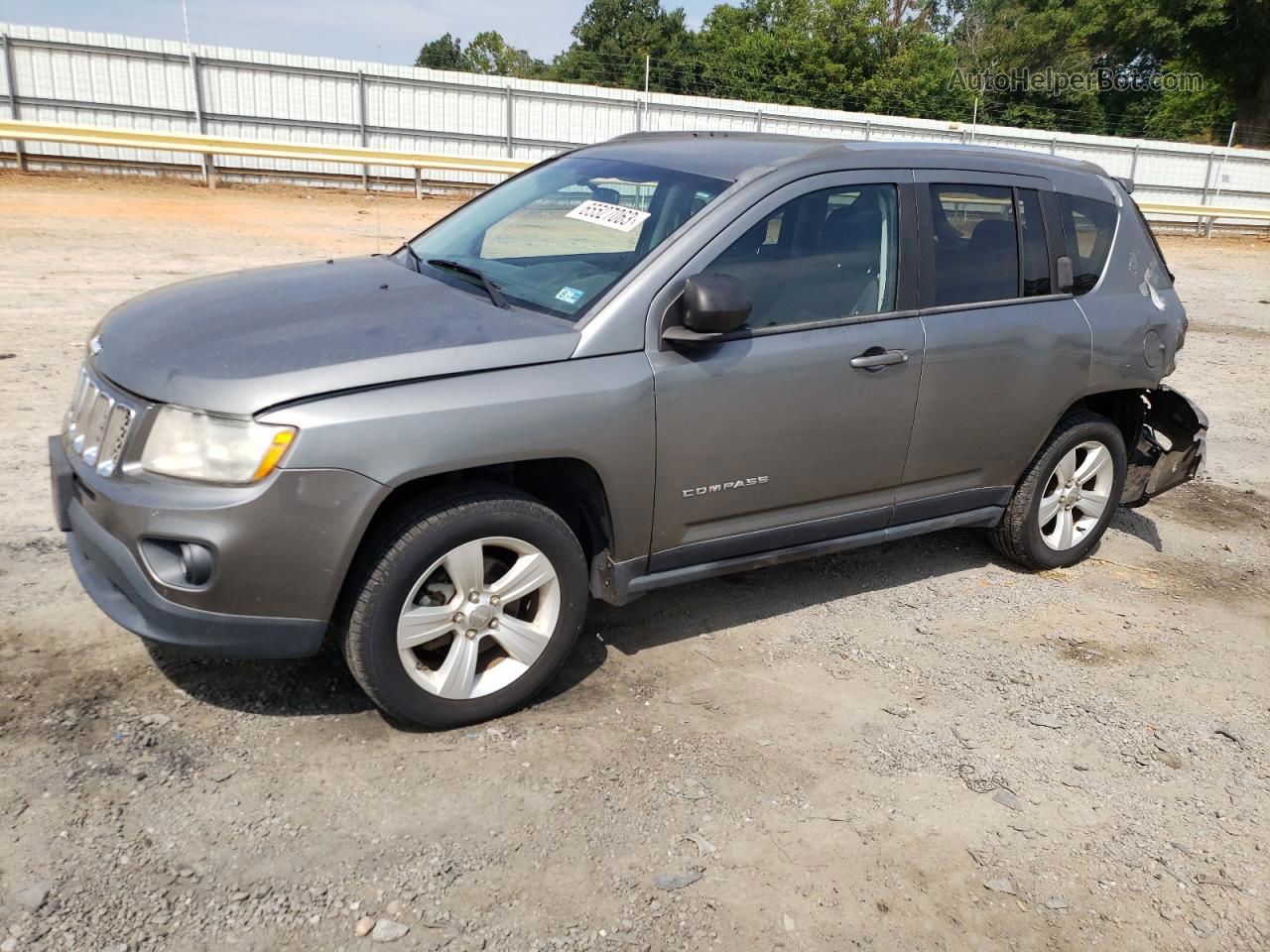 2013 Jeep Compass Sport Gray vin: 1C4NJDBBXDD190199