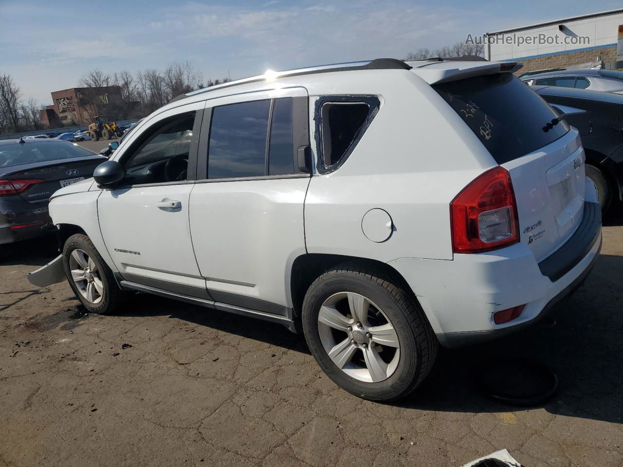 2013 Jeep Compass Sport White vin: 1C4NJDBBXDD232998