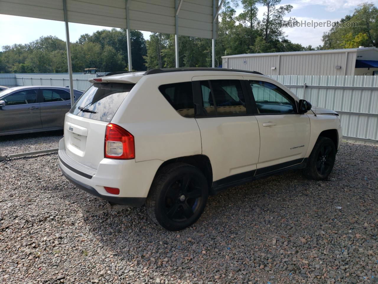 2013 Jeep Compass Sport White vin: 1C4NJDBBXDD262907