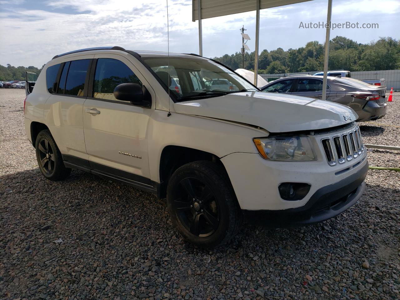 2013 Jeep Compass Sport White vin: 1C4NJDBBXDD262907