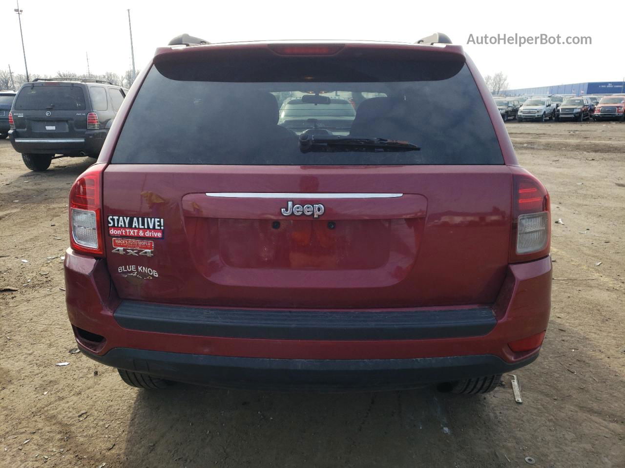 2014 Jeep Compass Sport Red vin: 1C4NJDBBXED536902