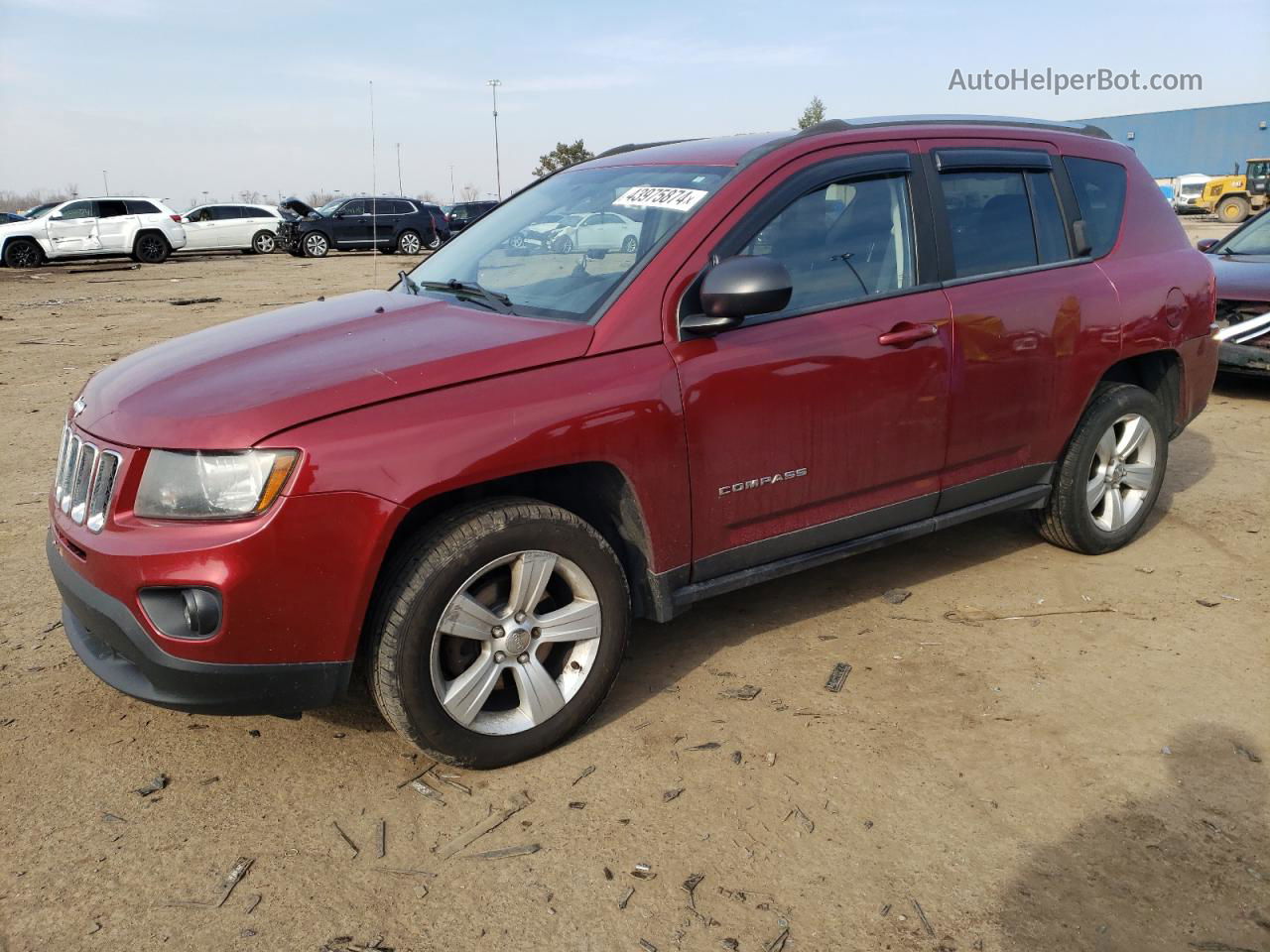 2014 Jeep Compass Sport Red vin: 1C4NJDBBXED536902