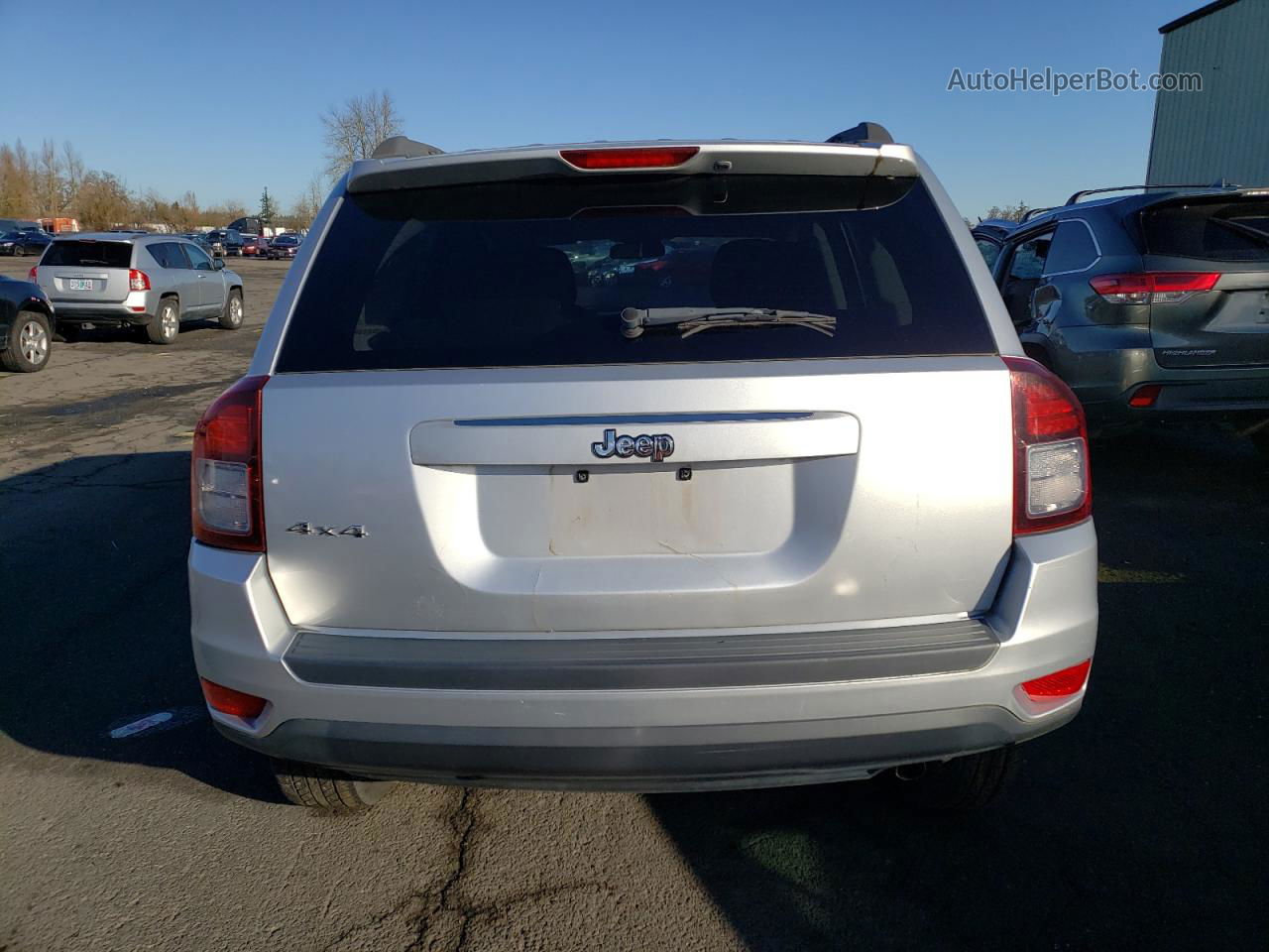 2014 Jeep Compass Sport Silver vin: 1C4NJDBBXED569656