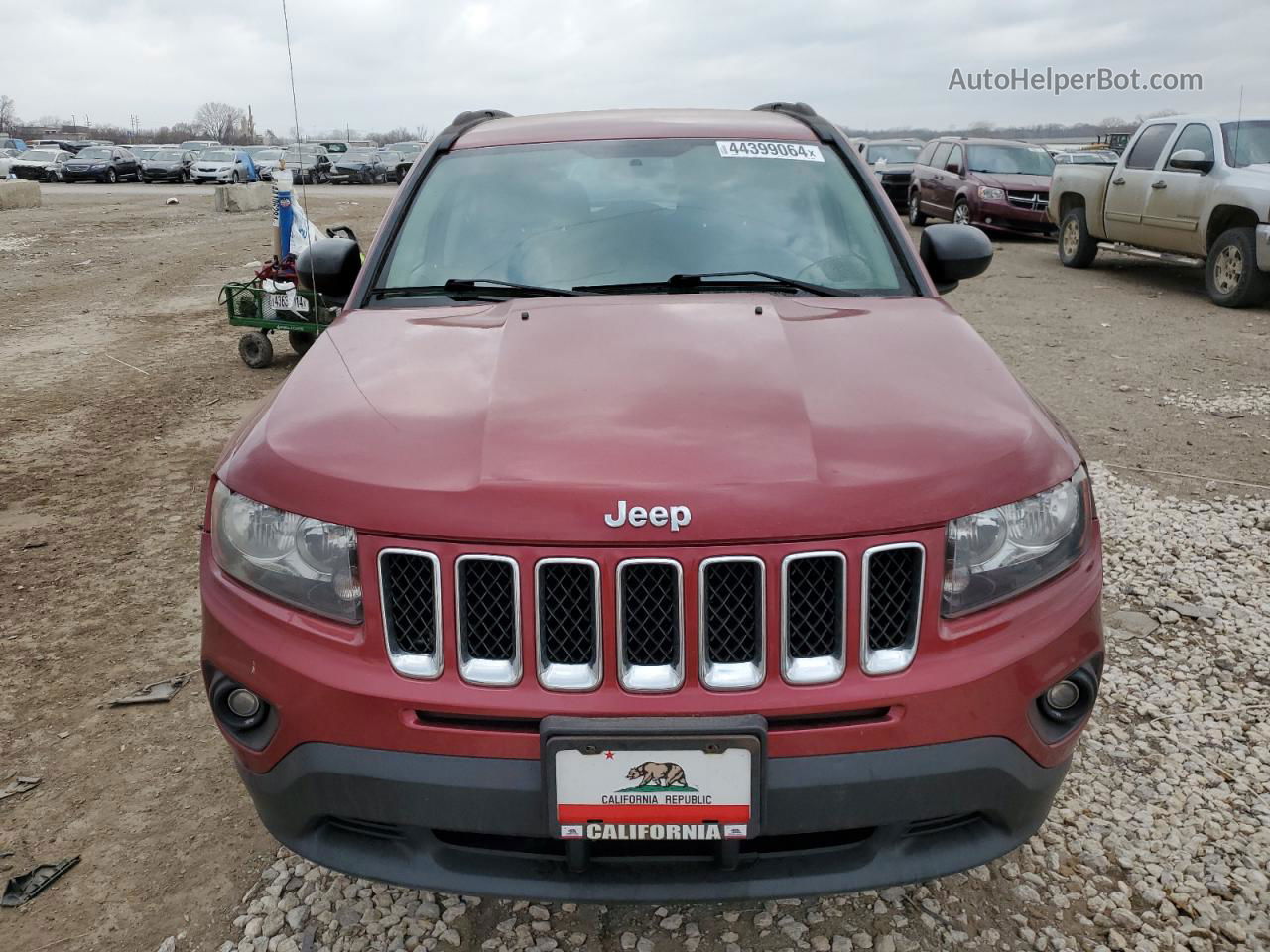 2014 Jeep Compass Sport Maroon vin: 1C4NJDBBXED808803