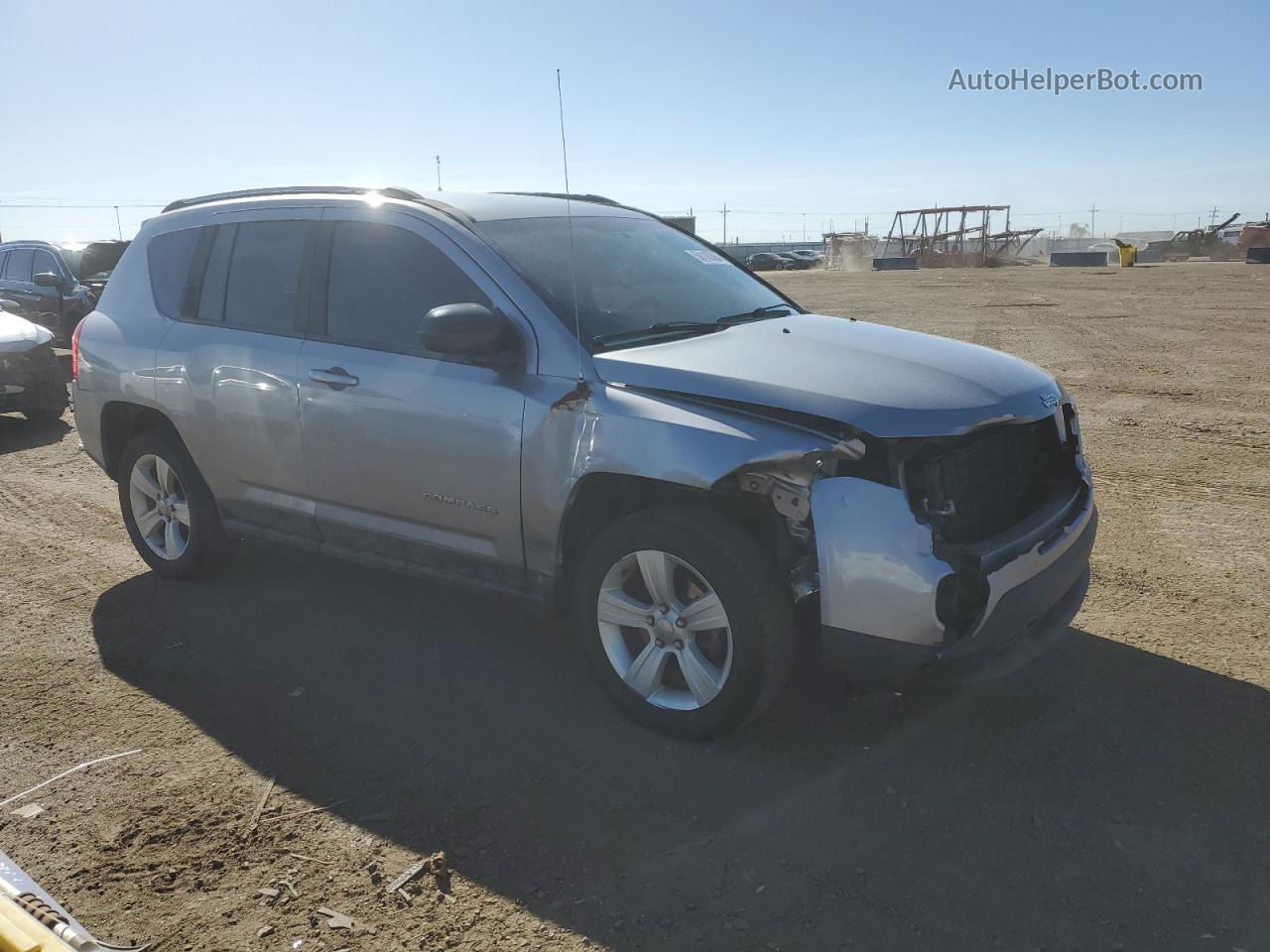 2016 Jeep Compass Sport Silver vin: 1C4NJDBBXGD663183