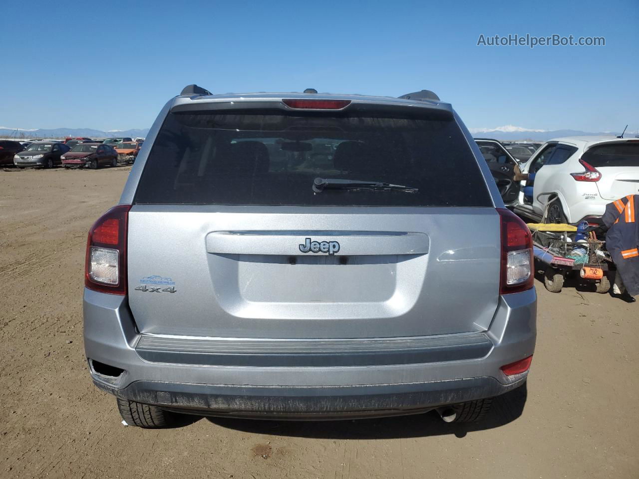 2016 Jeep Compass Sport Silver vin: 1C4NJDBBXGD663183