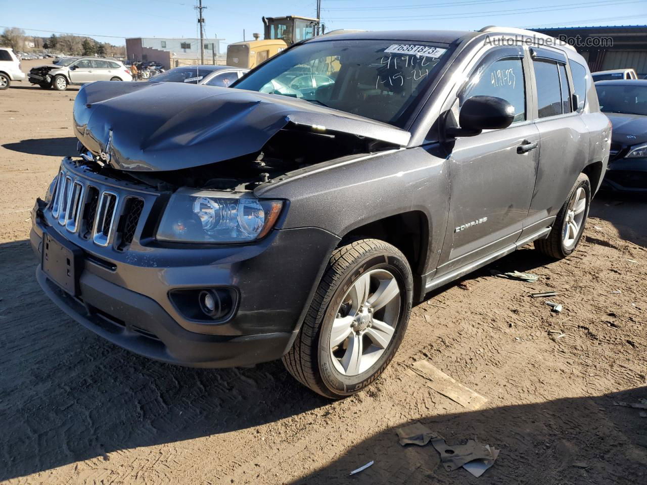 2016 Jeep Compass Sport Gray vin: 1C4NJDBBXGD770508