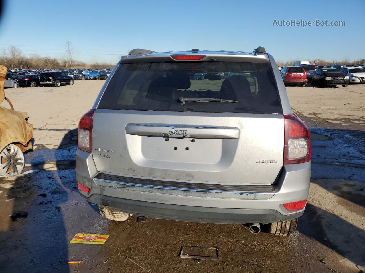 2014 Jeep Compass Limited Silver vin: 1C4NJDCB6ED810384