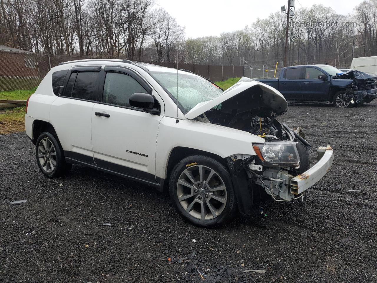 2014 Jeep Compass Limited White vin: 1C4NJDCB7ED809860