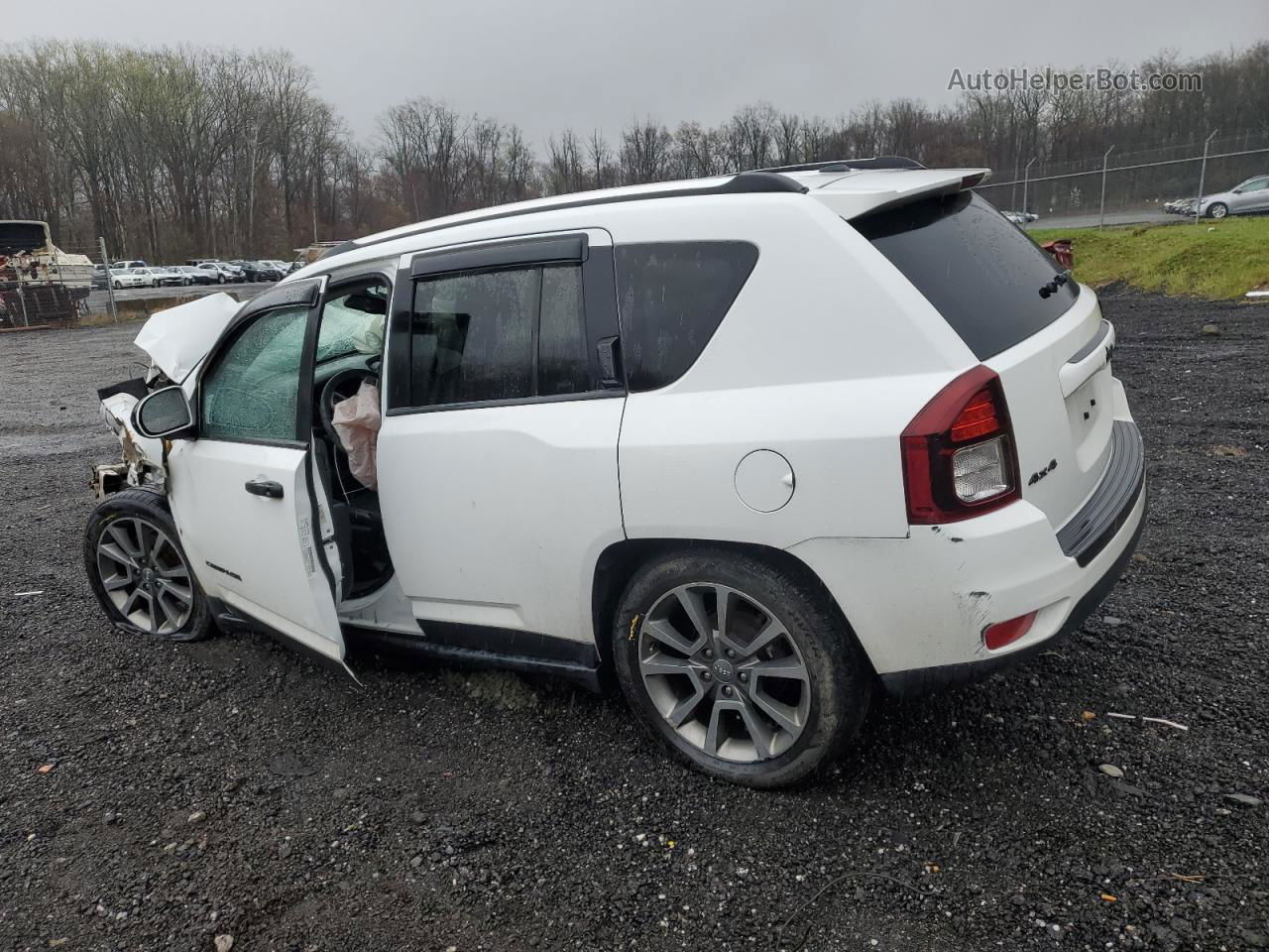 2014 Jeep Compass Limited White vin: 1C4NJDCB7ED809860