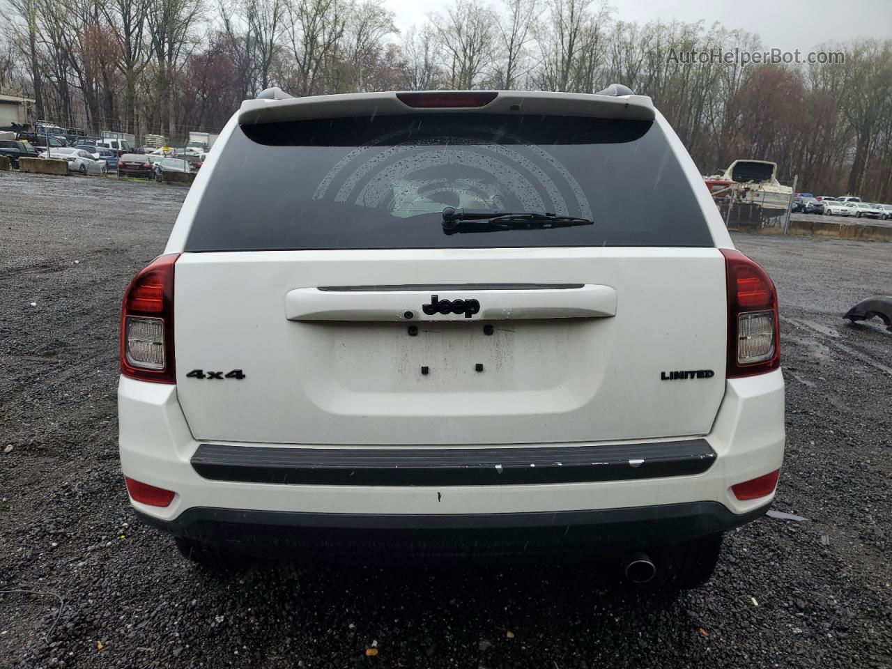 2014 Jeep Compass Limited White vin: 1C4NJDCB7ED809860