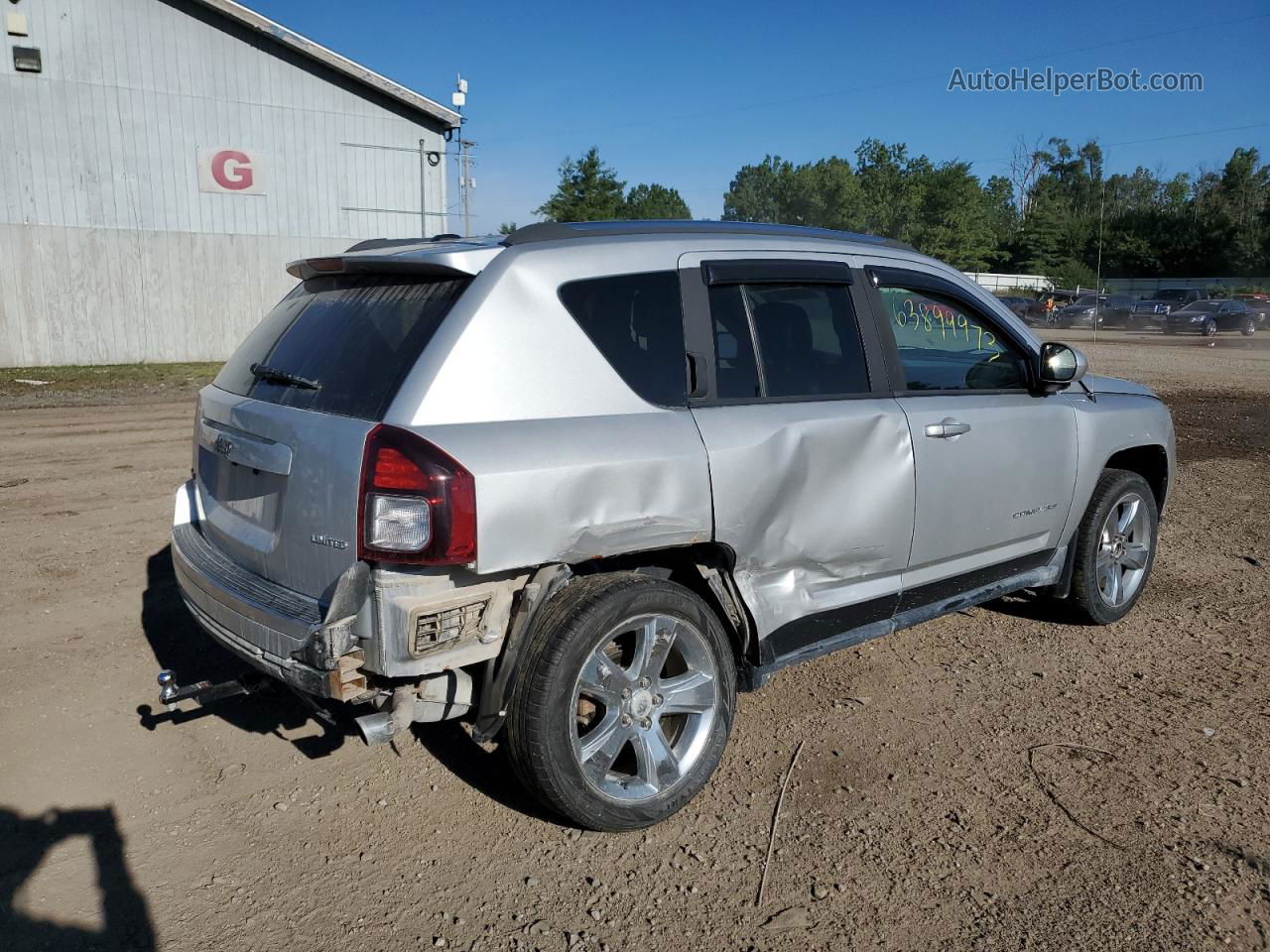 2014 Jeep Compass Limited Silver vin: 1C4NJDCBXED523534