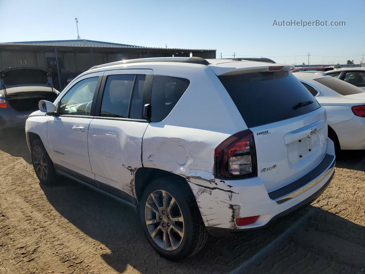 2014 Jeep Compass Limited White vin: 1C4NJDCBXED722499