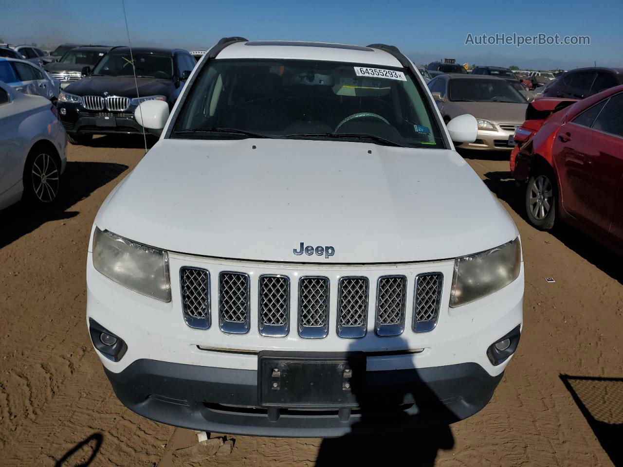 2014 Jeep Compass Limited White vin: 1C4NJDCBXED722499