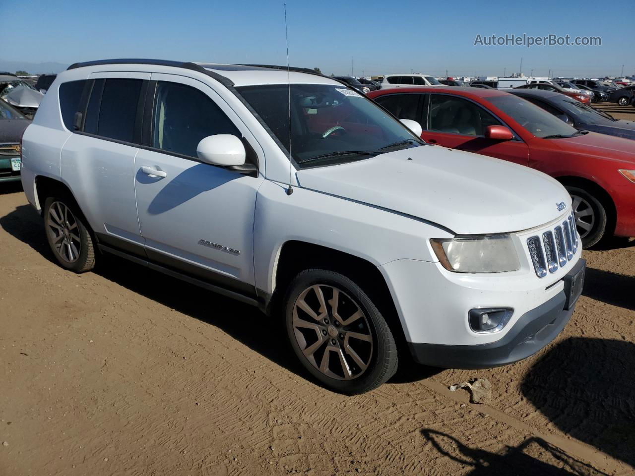 2014 Jeep Compass Limited White vin: 1C4NJDCBXED722499