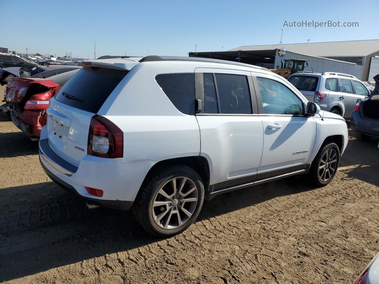 2014 Jeep Compass Limited White vin: 1C4NJDCBXED722499